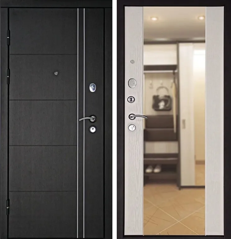 Фото Дверь ДК Теплолюкс Зеркало Беленый дуб DIS007095